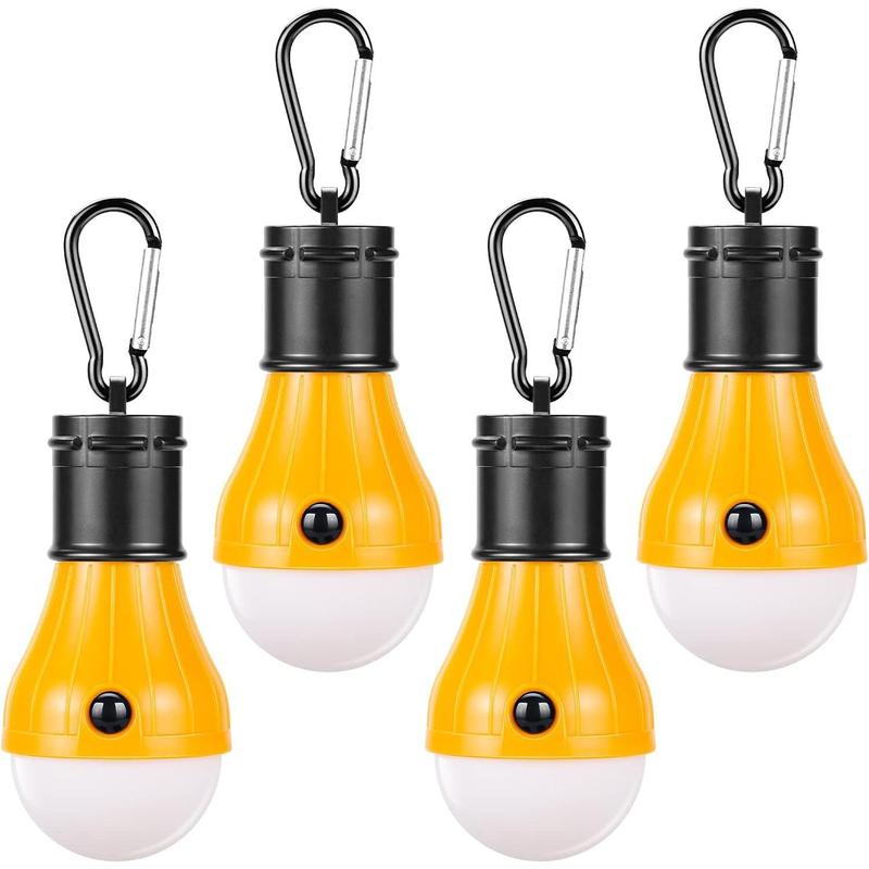 Campings Light [4 Pack] Portable Camping Lantern Bulb LED Tent Lanterns Emergency Light Camping Essentials Tent Accessories LED Lantern for Backpacking Camping Hiking Hurricane Outage