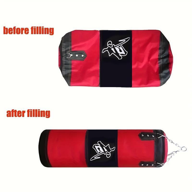 Boxing Sandbag, Hanging Boxing Bag with Hook & Chain for Adults, Boxing Training Equipment for Home Gym Workout