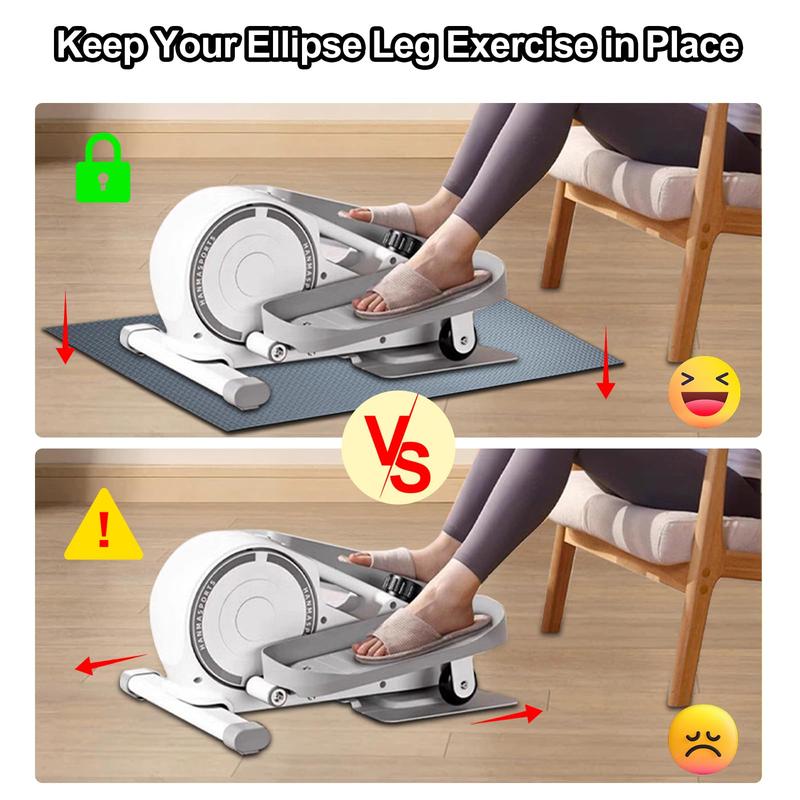 Ellipse Leg Exerciser Machine Non-Slip Mat, Apply to Under Desk Elliptical Peddler While Sitting, Perfect for Electric Seated Foot Pedal Exerciser, Enhanced Stability & Floor Protection Grey(Excluding Ellipse Leg Exerciser Machine)