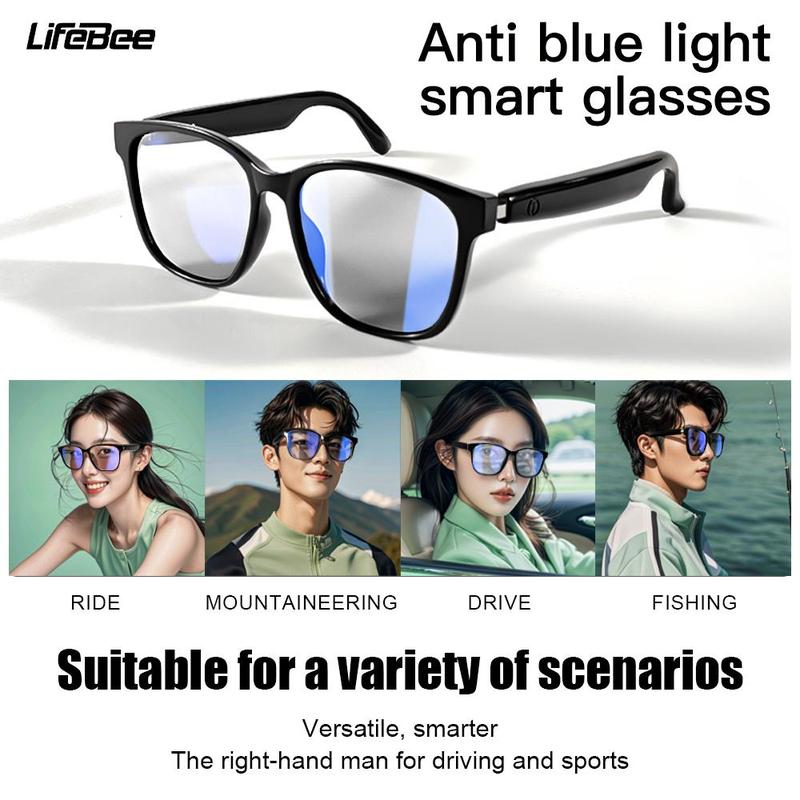 LIFEBEE GS-08 Smart Glasses, Outdoor Sports Glasses, Anti-blue Light Smart Glasses, Wireless Bluetooth-compatible Glasses for Outdoor Sports