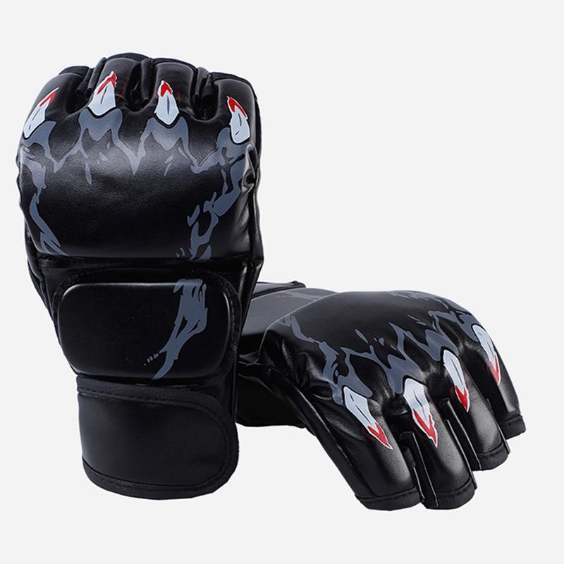 Half Finger Boxing Gloves, 1 Pair Professional Boxing Training Gloves, Training Equipment For Taekwondo & MMA, Christmas Gift