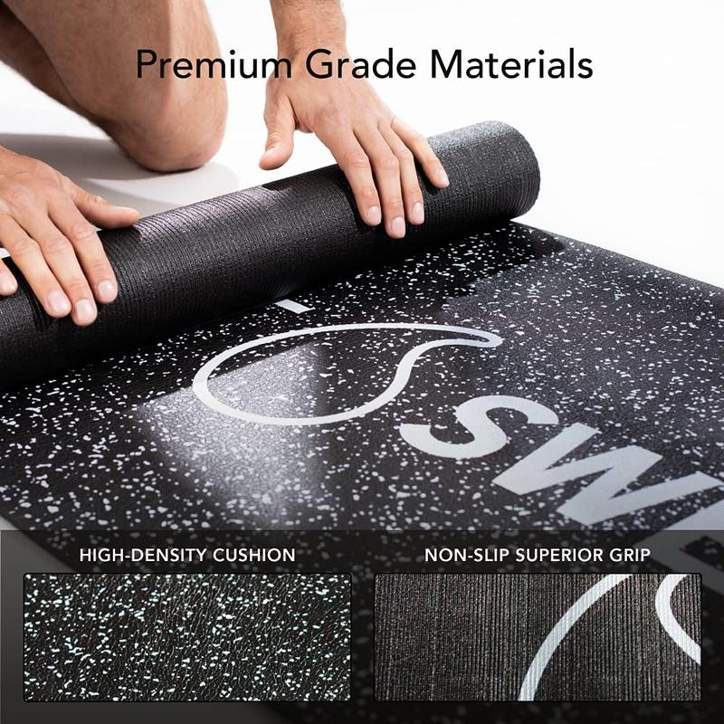 Sweet Sweat Yoga Mat (Dual Sided) - Fitness & Exercise Mat with Easy-Cinch Yoga Mat Carrier Strap (72