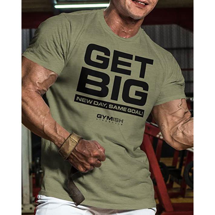 063. Get Big Funny Workout Gym T-Shirt for Men