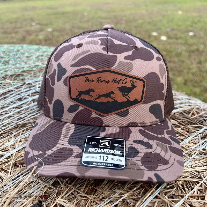 Deer Dog Hunting Patch Hat Richardson 112 Camo (5 patterns available)