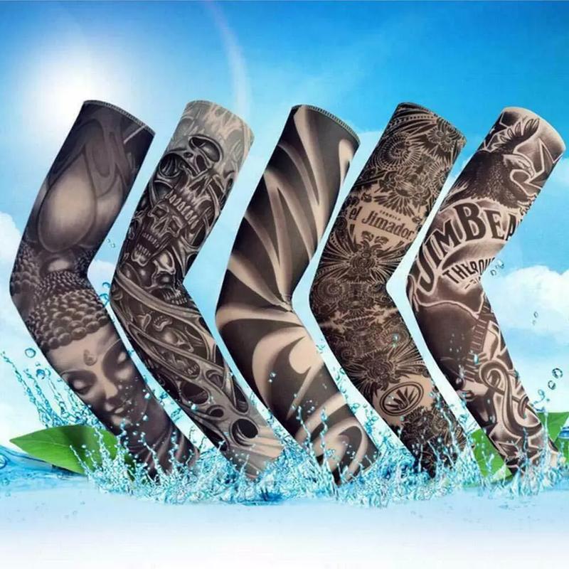 10 PCS of Tattoo Arm Sleeves, Unique Sleeves, Sun Resistant Cooling Sleeves Sports Accessories, UV Protection Cover sport arm