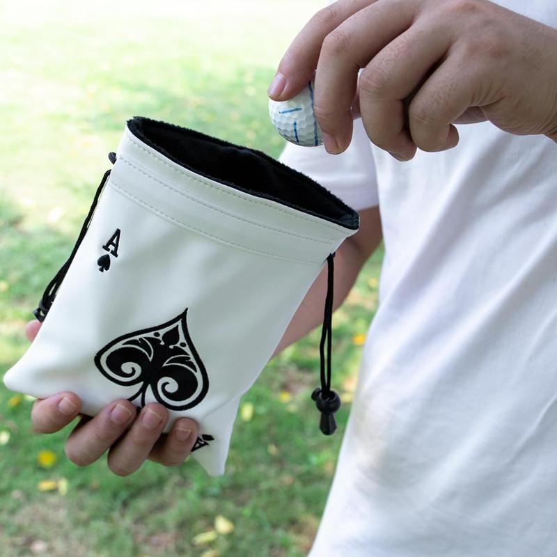 Golf Valuables Pouch, Golf Pouch Bag With Drawstrings, Golf Tee Bag Pouch, Golf Ball Bag For Men Women, Sports & Outdoor Accessories