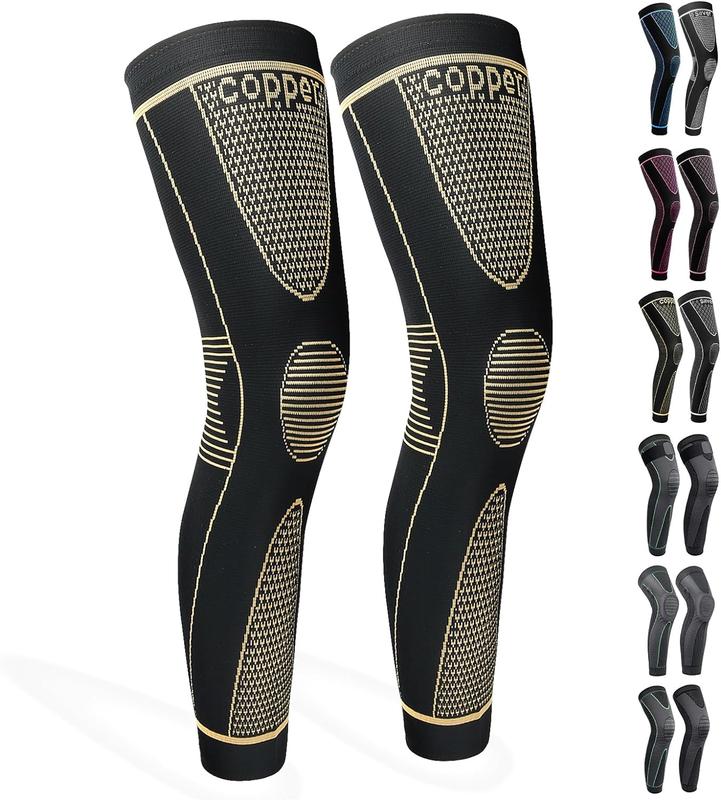 Full Leg Sleeves Long Compression Leg Sleeve Knee Sleeves Protect Leg, for Man Women Basketball, Arthritis Cycling Sport