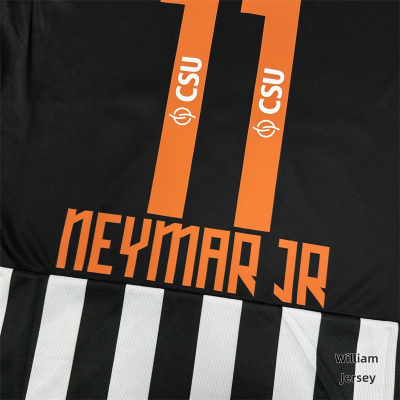 1213  Soccer Jerseys Fan Edition Away Shirt Neymar #11 Black Orange Short Sleeve cool jerseys