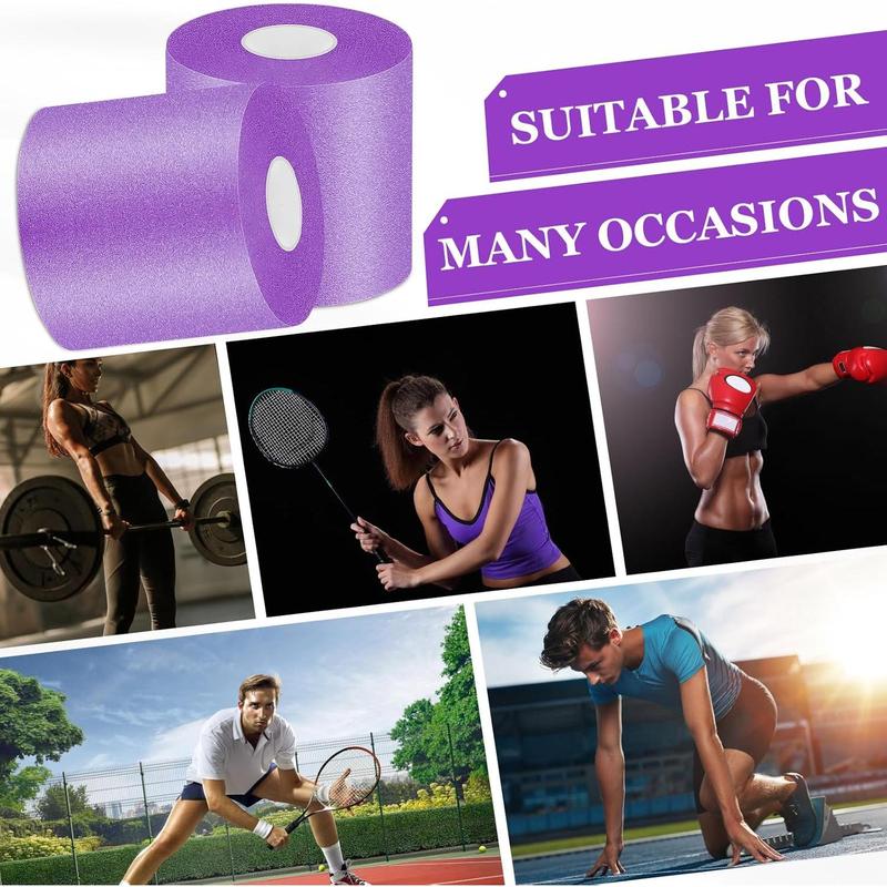 30 Yards Pre-wrap Athletic Foam Underwrap Tape for Sports Bandaging Wrists, Elbows, Knees, and Ankles, 2.76 Inches (Purple)