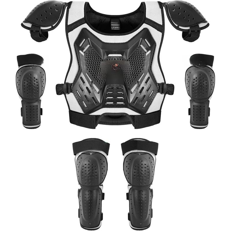 Dirt  Gear Armor Vest Suit,  Chest Protector with  Elbow Pads, Youth Riding Protective Gear for Motocross Cycling Skating Ski Off-Road