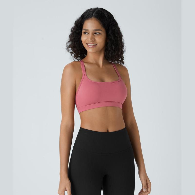 Halara Softlyzero™ Low Support Backless Cut Out Pilates Sports Bra-UPF50+