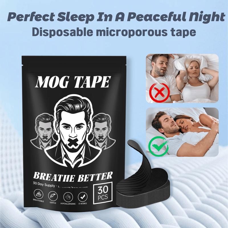 Mog Mouth Tape -one month supply mouth tape,sport accessories, 30 Strips, Mog Strips Mog Tape for sleep