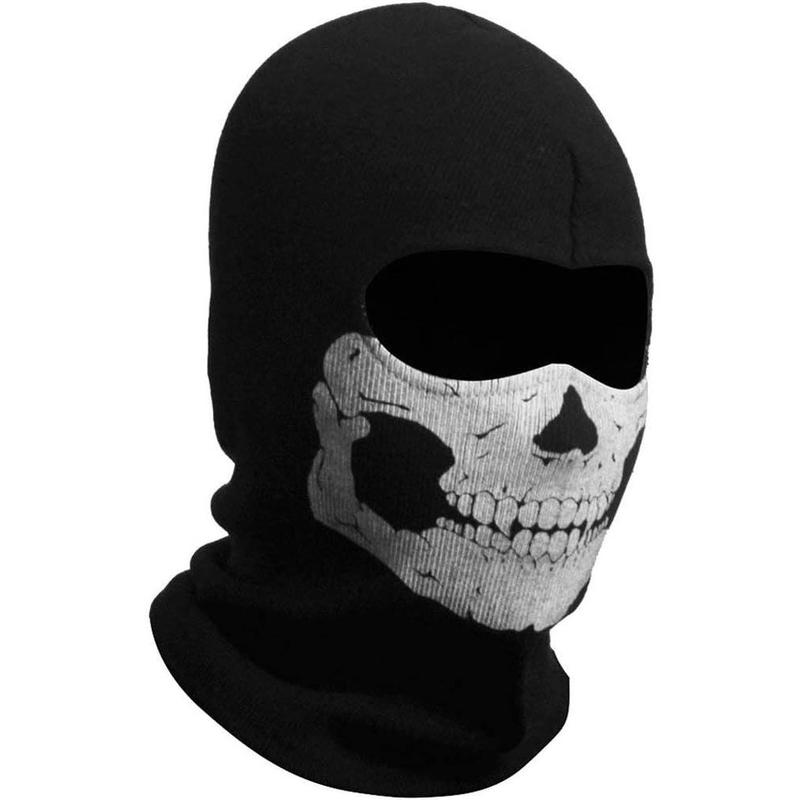 Black Balaclava Ghosts  Full Face Mask, Windproof Ski Mask  Face   Balaclava Hood for Men Women Youth  Cosplay Outdoor Sport Cycling Skiing Hiking