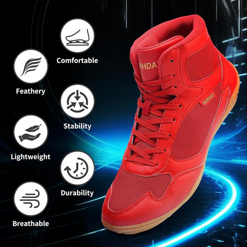 Wrestling Shoes Men Boxing Shoes for Men Pro Wrestling Boots High Top Fitness Weightlifting Powerlifting Shoes