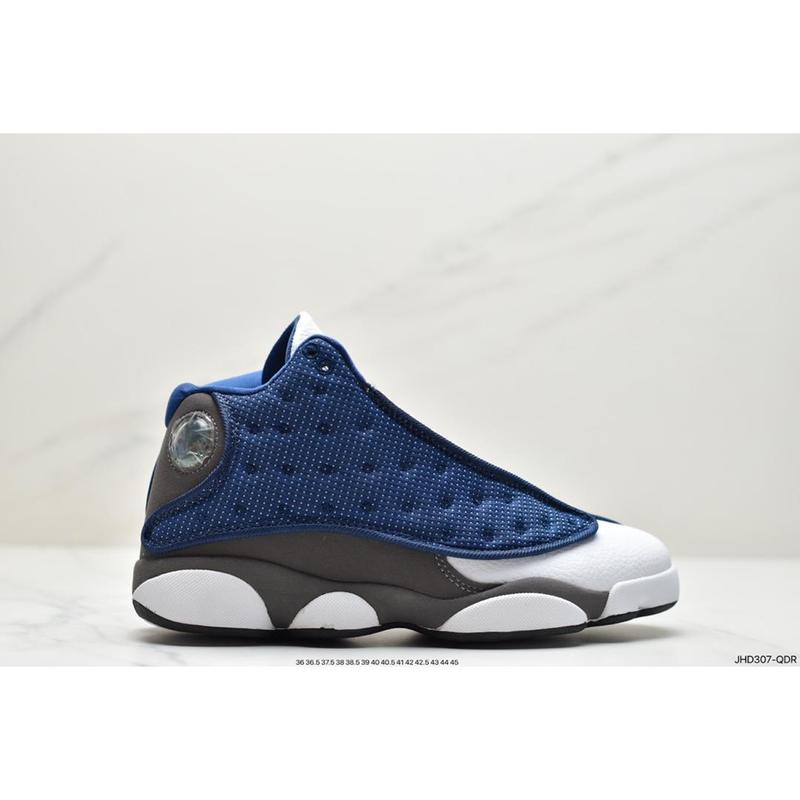 Jordan 13 Winter Blue Black Contrast Middle Top Retro Durable, Comfortable, Breathable Basketball Shoes