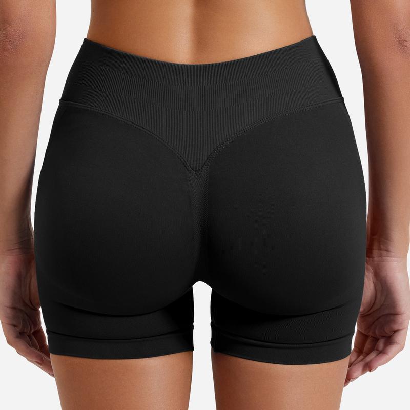 YEOREO Women Workout Gym Impact Shorts Hidden Scrunch Butt Lifting Seamless Shorts training gymnastics athletic shorts biker short