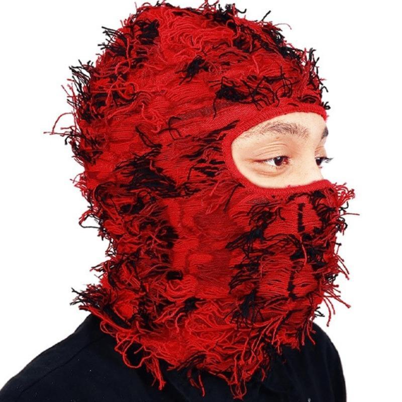 Knitted Thermal Mask, Breathable Warm Headgear, Ski Windproof Plush Hats, Breathable Party Costumes Accessories, Sports Accessories for Skating Skiing