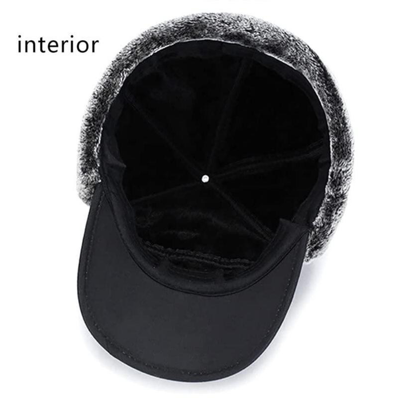 Thermal Cap 3-in-1 Men's & Women's Winter Warm Cold, Thickened Motorcycle Face Cover, Winter Essentials, Warm Fur Lined, Catcher Cap with Ear Flaps, Full Face Warm Cover, Wind Resistant Bike Motorcycle Headgear Outdoor sports cap with removable mask