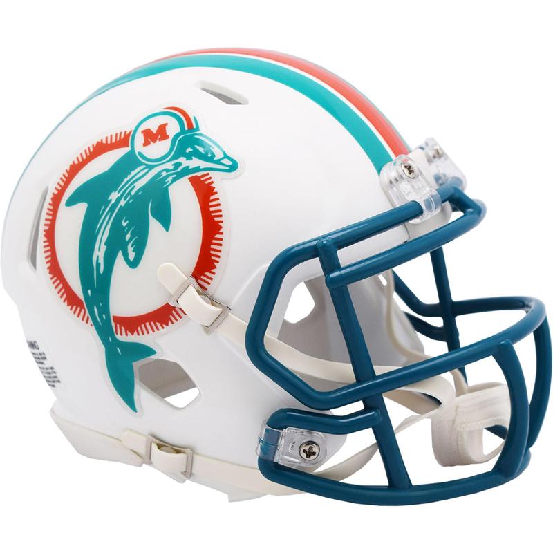 Miami Dolphins Riddell 1980-1996 Throwback Speed Mini Helmet - NFL Memorabilia