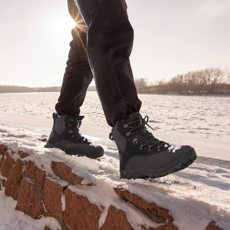 Men's Insulated Waterproof Construction Hiking Winter Snow Boots