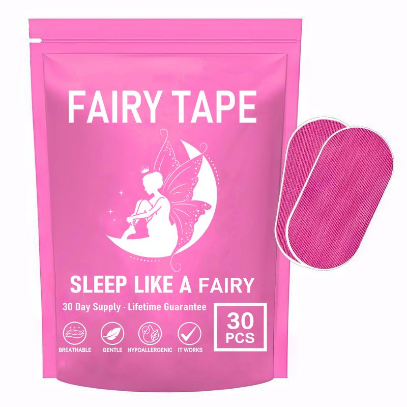 Fairy mouth tape, for one month of sleep supply, mouth tape, pink, soft, adhesive, 30 pieces, sports accessories;