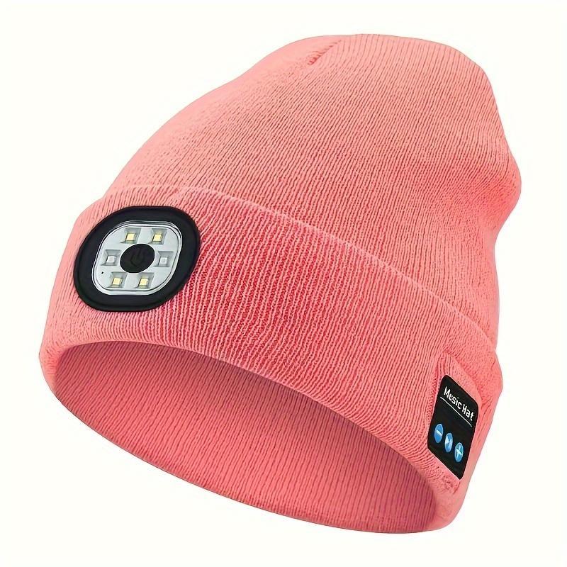 Music Beanie Hat with Lightweight Built-in Stereo Headphones, 1 Count Rechargeable Wireless LED Music Hat, Warm Hat for Men & Women