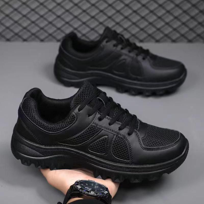 New Training Shoes Ultra-Light Wear-Resistant Non-Slip Black Outdoor Breathable Physical Training Running Men's and Women's Labor Protection Shoes