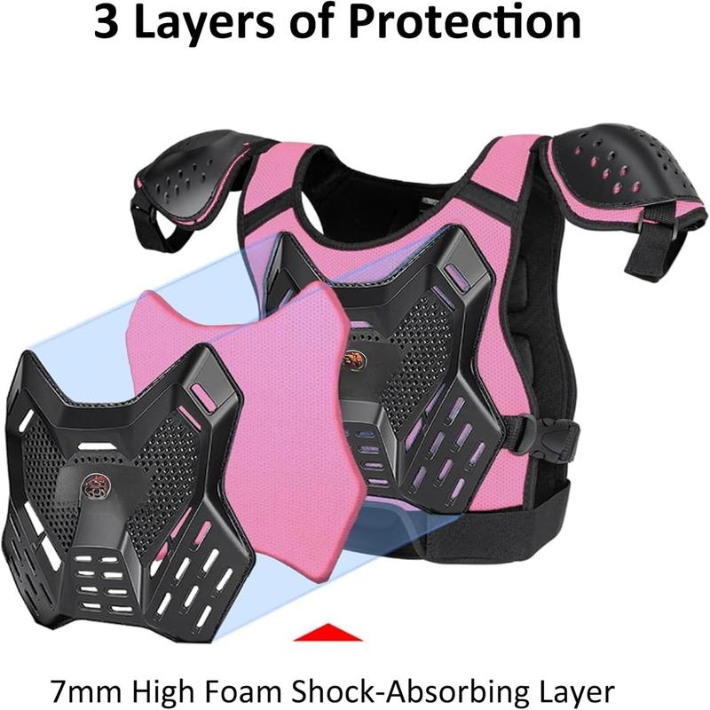 Dirt  Gear Armor Vest Suit,  Chest Protector with  Elbow Pads, Youth Riding Protective Gear for Motocross Cycling Skating Ski Off-Road