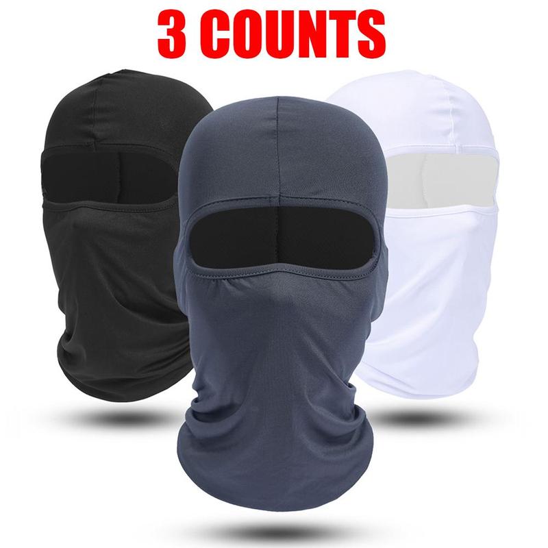 Balaclava Face Mask, 3 Counts set Breathable Full Face Mask for Cycling Motorcycle Hiking, Outdoor Sports Accessories for Men & Women, Glo Gang Ski Mask, Protective Gear, Christmas Gift