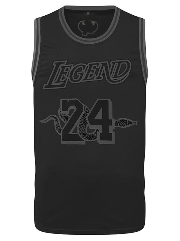 Men's Letter Pattern Basketball Jersey, Loose Casual Sleeveless Round Neck Vest for Summer, Men's Top for Daily Wear