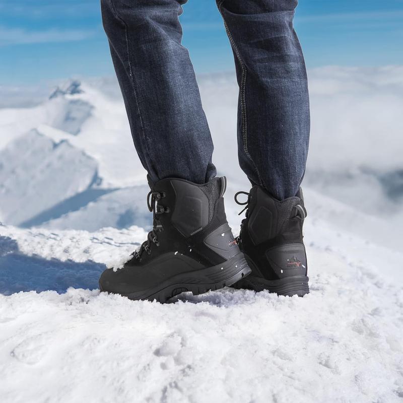 Men's Insulated Waterproof Construction Hiking Winter Snow Boots