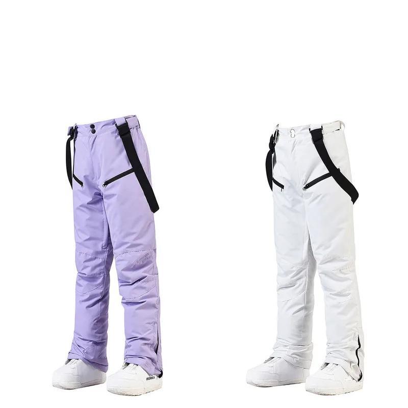 Women's and Men's Ski Pants Windproof Waterproof Snowboarding Pants Winter Outdoor Warm Snow Sports Pants Men Women Skiing Pants