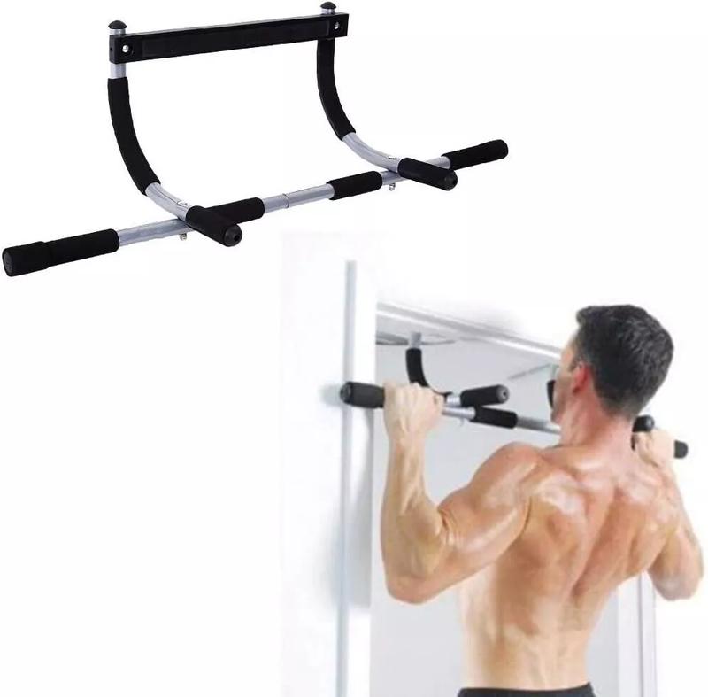 NEW Steel Pull Up Chin Up Bar Adjustable Power Black For Pull Ups in Home Gym US