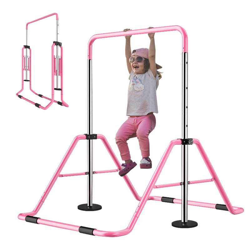 MOPHOTO Gymnastics Bars Kids Kip Training Bars for Home, Folding Horizontal Bars with Adjustable Height, Practice Bar Gymnastic for Kid, Child, Girls, Boys