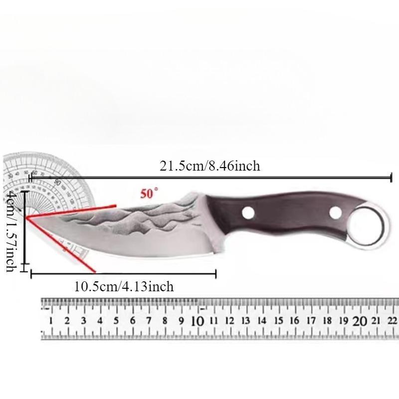 Stainless Steel Meat Knife, 1 Count Outdoor Cutting Knife with Knife Sheath, Convenient Fruit Knife for Camping Forging