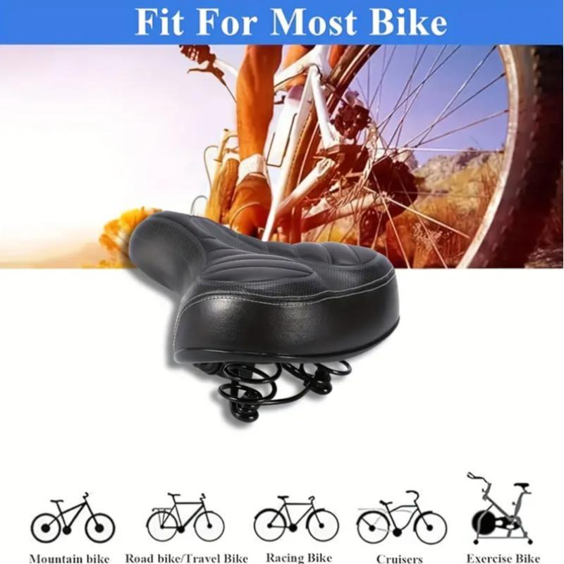 Bicycle Saddle, Comfortable Bicycle Seat, Wide Bicycle Seat, Universal Bicycle Replacement Saddle for Outdoor Cycling