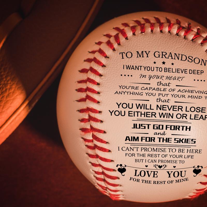 Unique Gifts for Christmas 2024，Grandparent Gifts for Grandchildren，Baseball To My Grandson You Will Never Lose，School Outdoor Sports Gifts