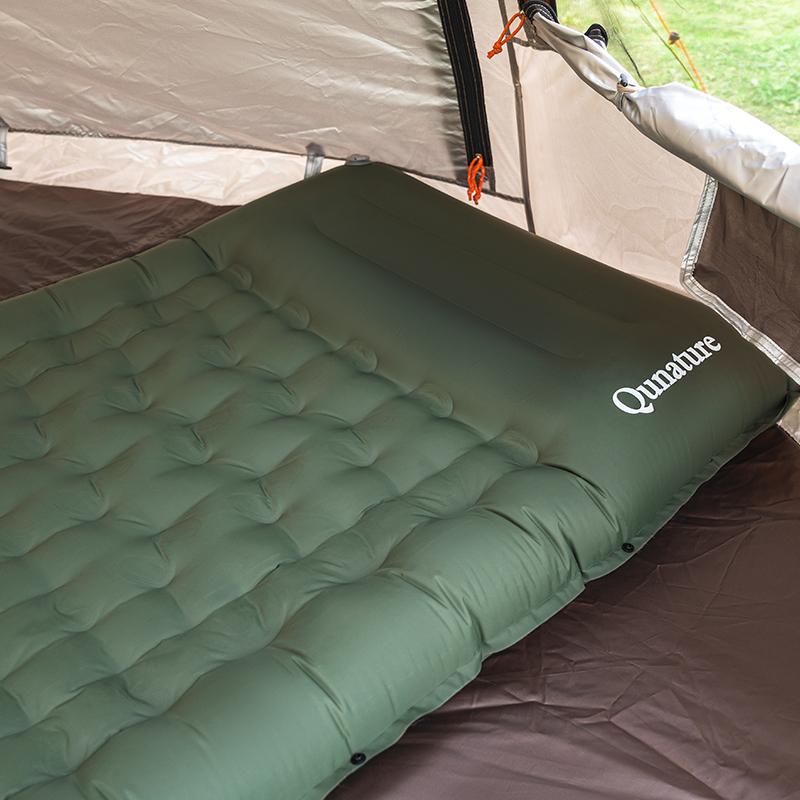 Camping Sleeping Pad Ultralight Inflator Camping Mat with Built-in Foot Pump & Pillow, Upgraded Compact Camping Air Mattress for Camping, Backpacking, Hiking