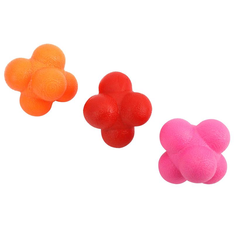 6 PCS Reaction Balls Rubber Reaction Bounce Balls for Hand-Eye Coordination, Agility & Speed Reflex Training Green,Orange,Red