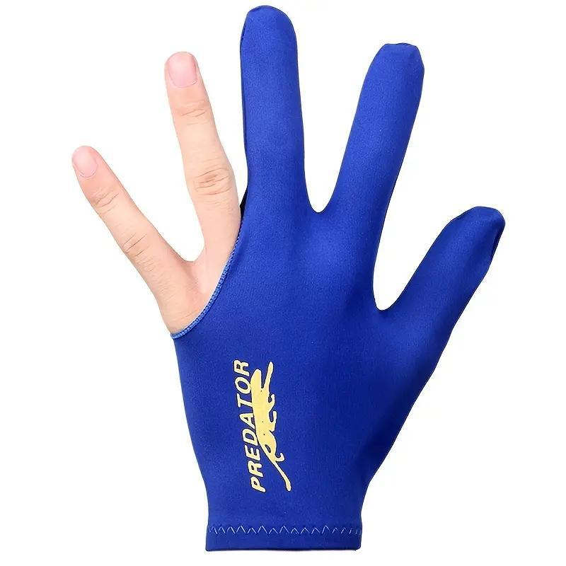 Left Hand Billiard Glove, 1 Count Three Finger Snooker and Pool Shooter Glove, Professional Billiards Accessories for Men & Women