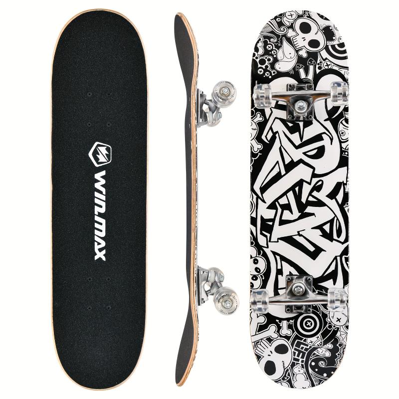 SAN QIAN SHOP Interesting sports  Beginner Skateboard - Vibrant Multi-color Design Skateboard, 31*8 Inches 7ly Maple Beginner Load 220.46LB 7-ply Maple Deck, Safe Non-slip Surface, Concave Feet