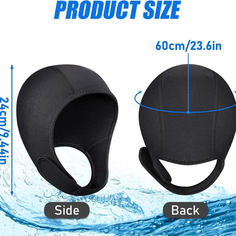 2.5mm Neoprene Diving Hood, Warm Diving Headgear with Chin Strap for Men and Women, Professional Diving Equipment for Swimming, Kayaking, Surfing