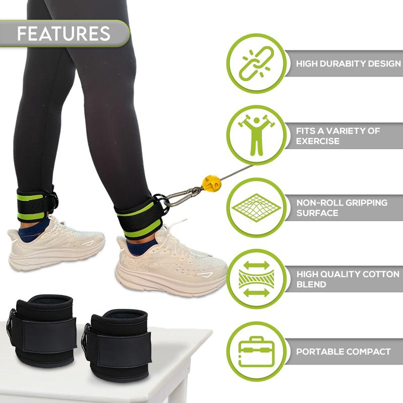 WOWZ ANKLE STRAPS for Lower Bodywork outs-Fitness Equipment for Cable Pulley Systems-A Pait