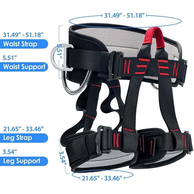 Climbing belts, Thicken Professional Large Size Safety Belt for Caving Rock Climbing Fire Rescuing Rappelling Tree and Outdoor Adventure Activities