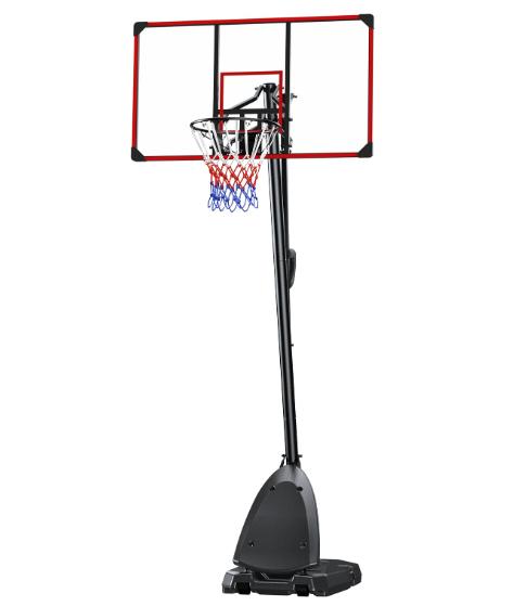 Basketball Hoop - Portable Basketball Hoop Outdoor, 4.9-10ft Basketball Goal System with 44 Inch Shatterproof Backboard, Adjustable Height for Youth Teens Adults