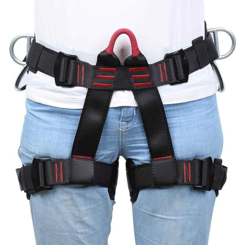 Climbing belts, Thicken Professional Large Size Safety Belt for Caving Rock Climbing Fire Rescuing Rappelling Tree and Outdoor Adventure Activities