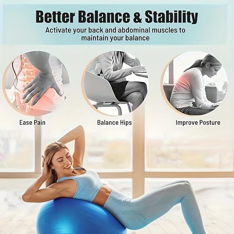 Yoga Ball Thick Explosion-Proof Fitness Ball Good Elasticity, Environmentally Friendly and Odorless