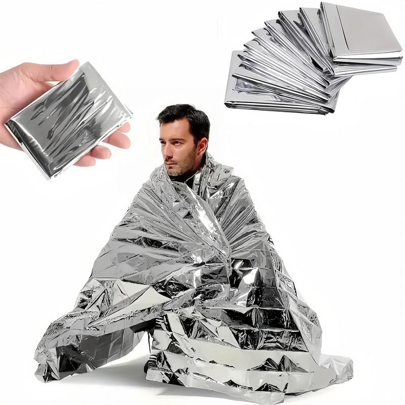 Emergency Blanket, 6 Counts Heat Insulation Blanket, Outdoor Camping Survival Blanket, Emergency Insulation Blanket for Outdoor Camping Hiking