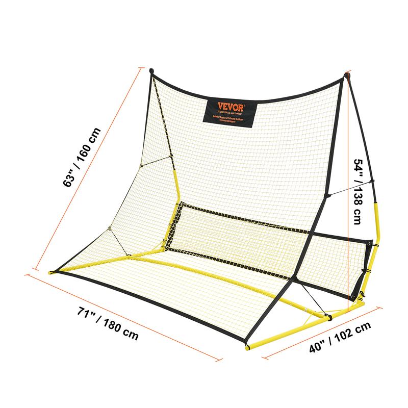 VEVOR Soccer Trainer, 2-IN-1 Portable Soccer Rebounder Net, 71