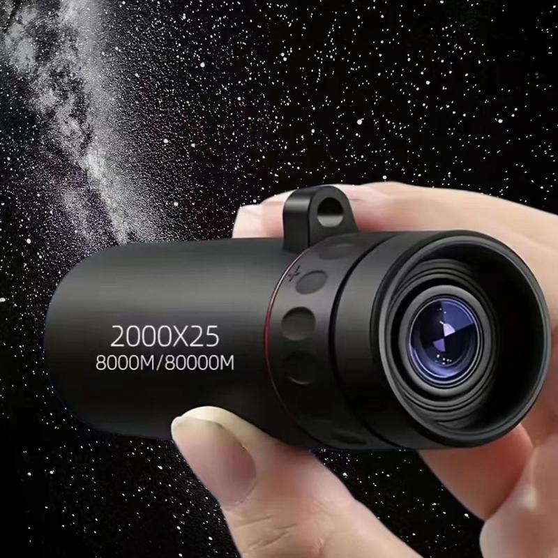 2000*25 High-power Magnifying Monocular Telescope, Portable Mini Multi-purpose Telescope, Single Tube Telescope for Outdoor Camping, Hunting, Fishing